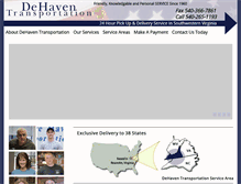 Tablet Screenshot of dehaventransportation.com